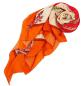 Preview: Damen Tuch Groß Viskose 130X130 cm Orange Beige